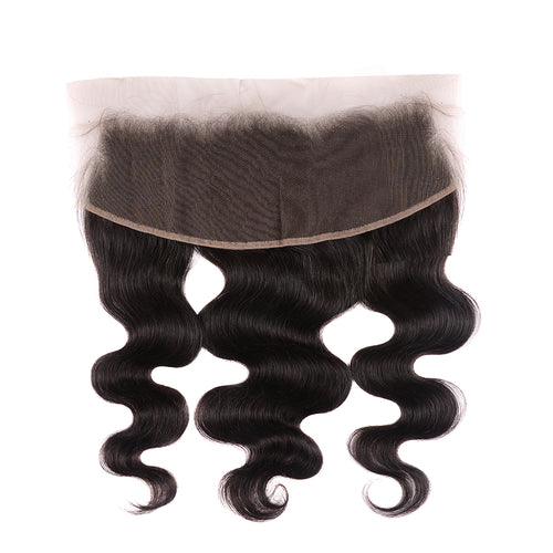 13*4 Frontal lace Body wave High density small knots 100 human hair natural color can be bleached and dyed