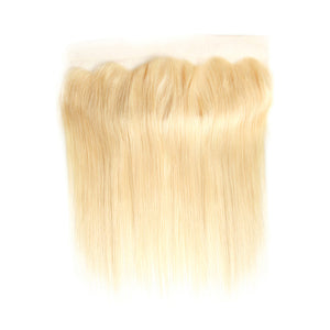 Blonde #613 Color 13*4 Frontal lace High density small knots 100 human hair