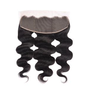 13*4 Frontal lace Body wave High density small knots 100 human hair natural color can be bleached and dyed