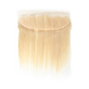 Blonde #613 Color 13*4 Frontal lace High density small knots 100 human hair