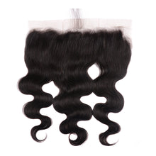 Load image into Gallery viewer, 13*4 Frontal lace Body wave High density small knots 100 human hair natural color can be bleached and dyed