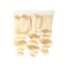 Load image into Gallery viewer, Blonde #613 Color 13*4 Frontal lace High density small knots 100 human hair