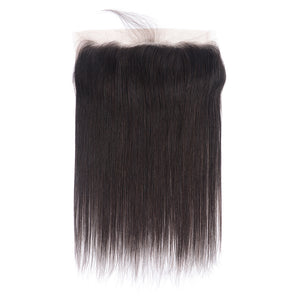 13*4 Frontal lace Straight High density small knots 100 human hair natural color can be bleached and dyed