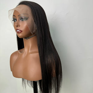 Full Lace Human Hair Wig Natural Color Free Parting For Braided Wig Making Can Be Bleached and Dyed