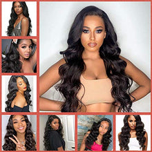 Load image into Gallery viewer, Bex Hair Brazilian Human Hair Body Wave 3 Bundles with Closure Unprocessed Brazilian Body Wave Human Hair Double Weft with Lace Closure 4×4 Free Part